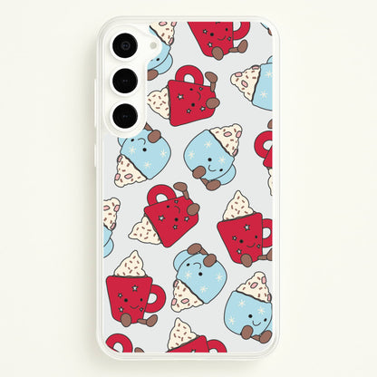 Christmas Drinks Plushies Pattern Galaxy S23 Case