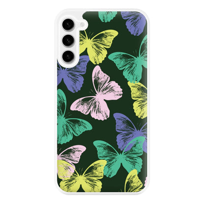 Colourful Butterfly Stamps Pattern Galaxy S23 Plus Case
