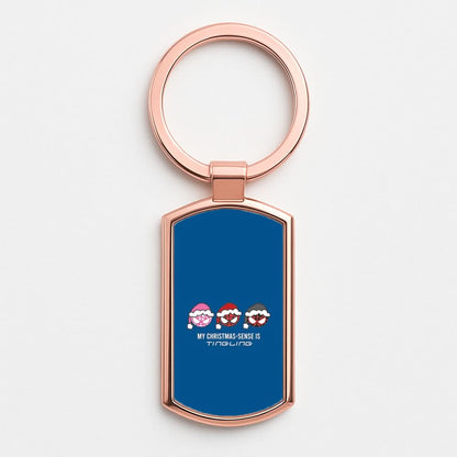 Spider Hero Christmas Sense Rose Gold Keyring