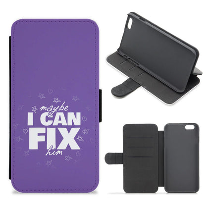 Maybe I Can Fix Him Purple Flip / Wallet Phone Case