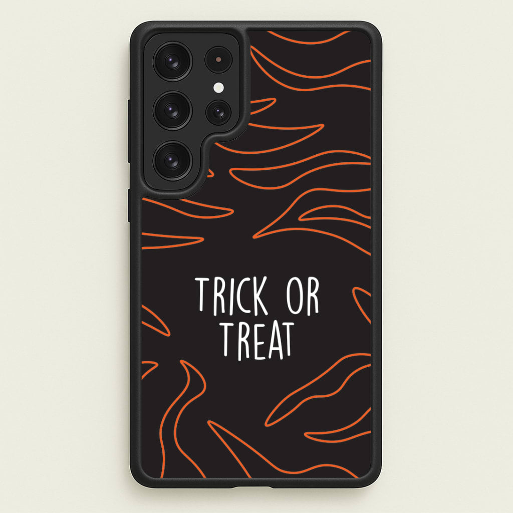 Zebra Print Trick Or Treat Galaxy S22 Ultra Case