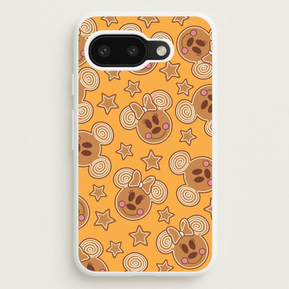 Cartoon Mouse Gingerbread Pattern Google Pixel 9a Case