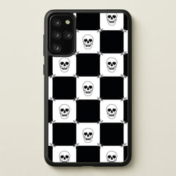 Checkered Skulls Pattern Galaxy S20 Plus Case