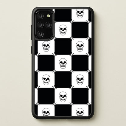 Checkered Skulls Pattern Galaxy S20 Plus Case