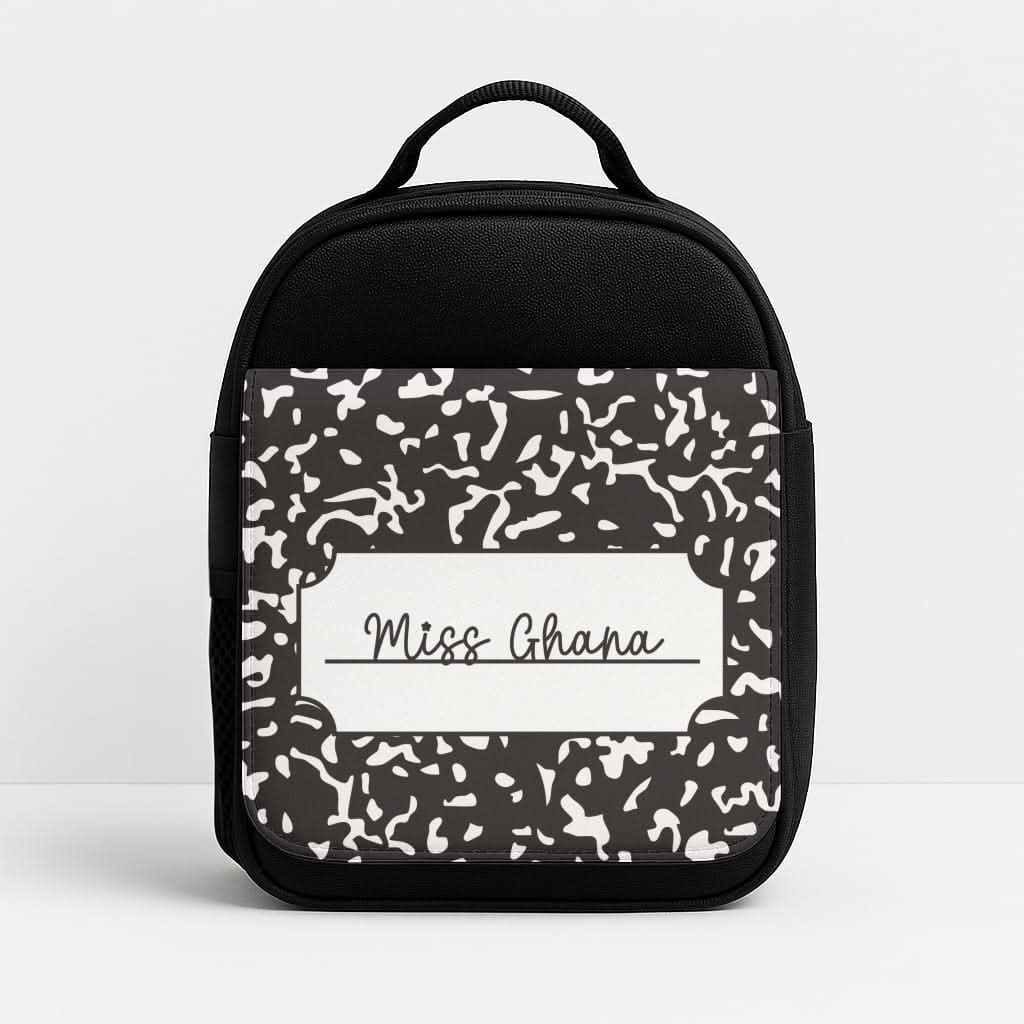 Personalised School Notebook Insulated Lunch Bag