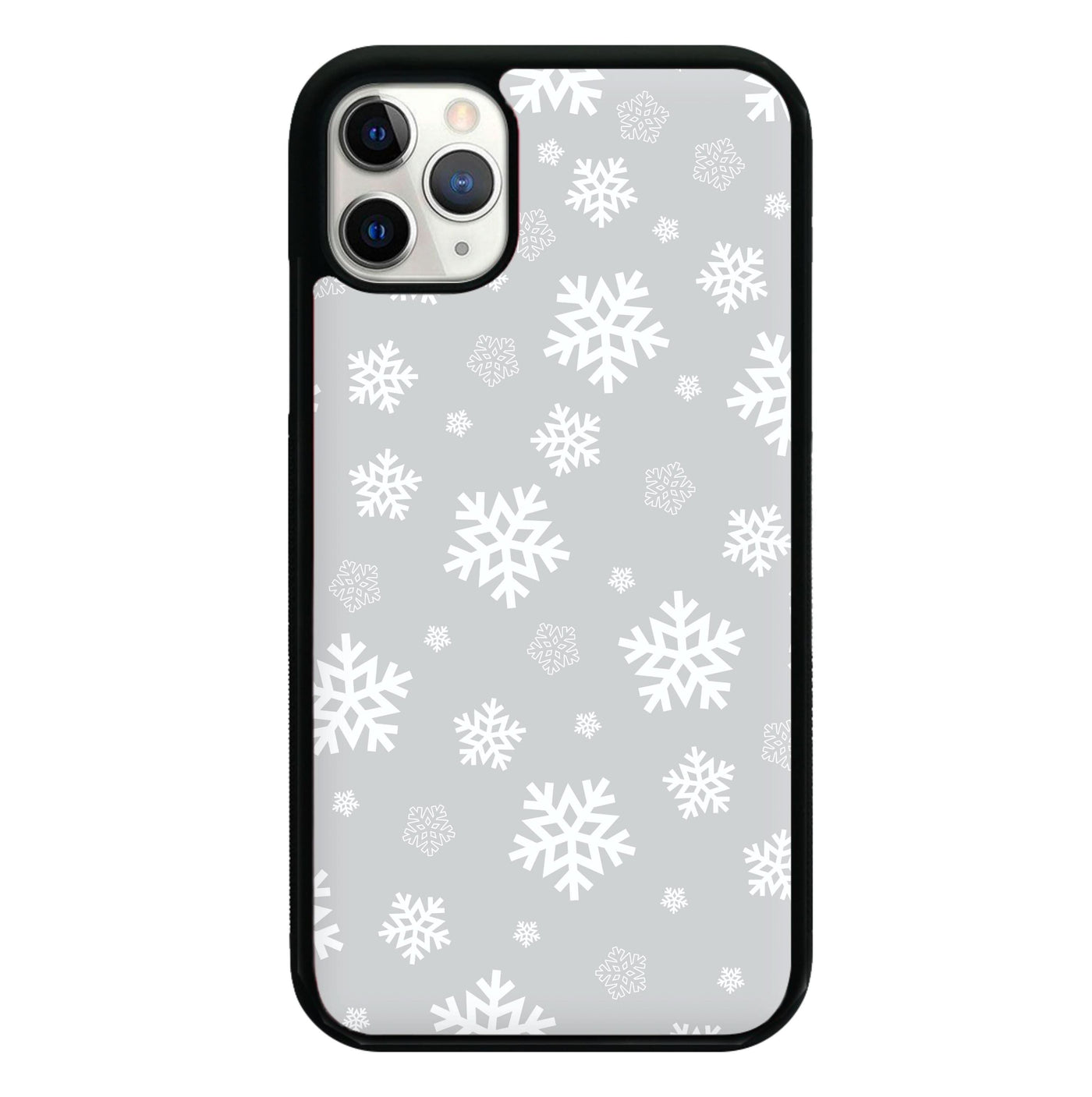 Grey Snowflake Pattern Phone Case