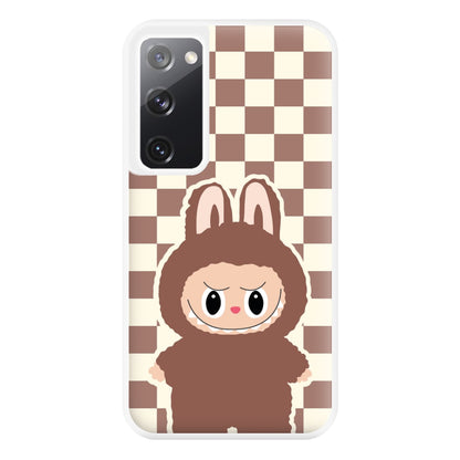 Checkered Cute Brown Monster  Galaxy S20FE Case