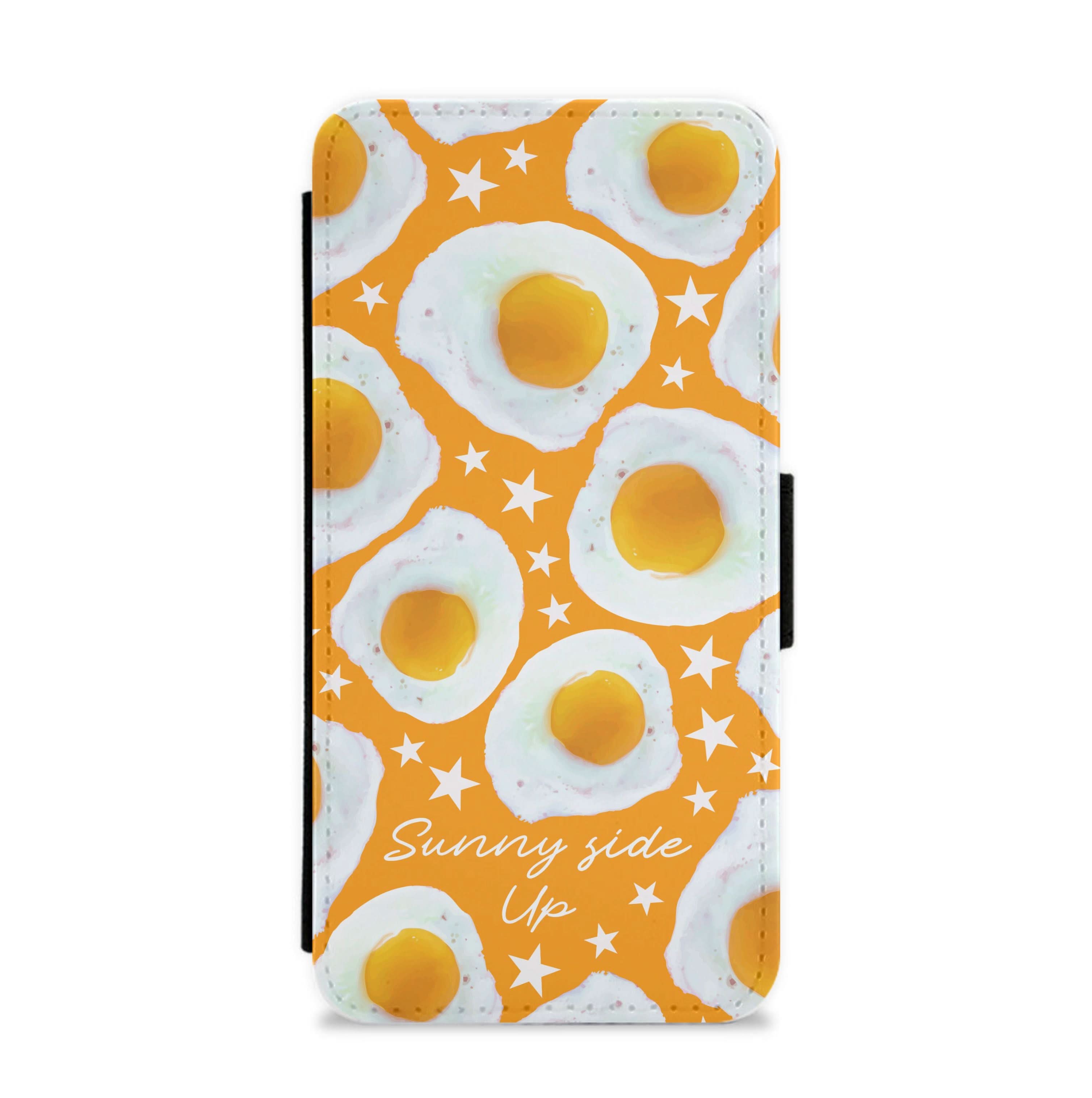 Sunny Side Up Egg Pattern Flip / Wallet Phone Case