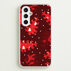 Wrapping Paper Christmas Tree Pattern Galaxy A14 Case