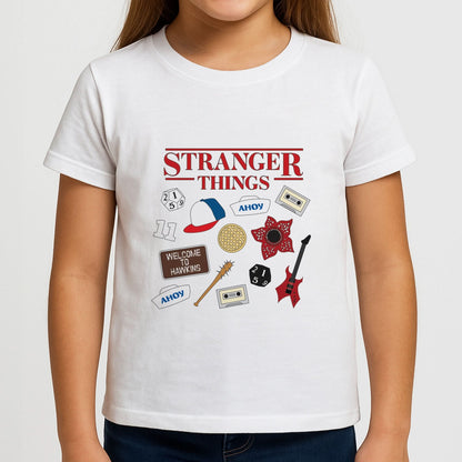 Stranger Things Cartoon Icons Girls T-Shirt