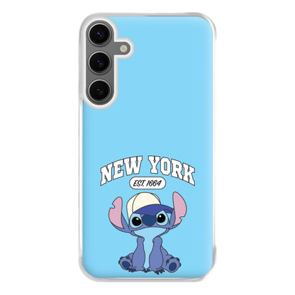 New York Blue Alien Galaxy S25 Case