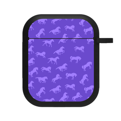 Purple Horse Pattern - Horses AirPods Case