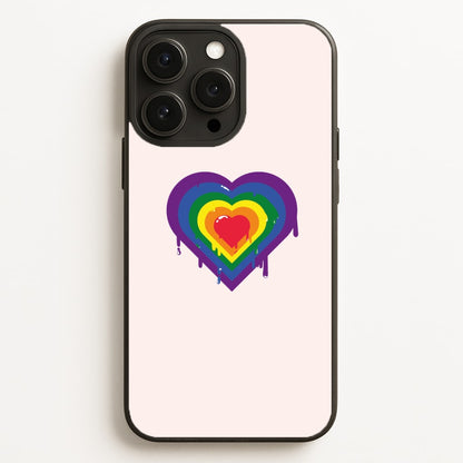 Dripped heart - Pride Phone Case for iPhone, Samsung Galaxy and Google Pixel