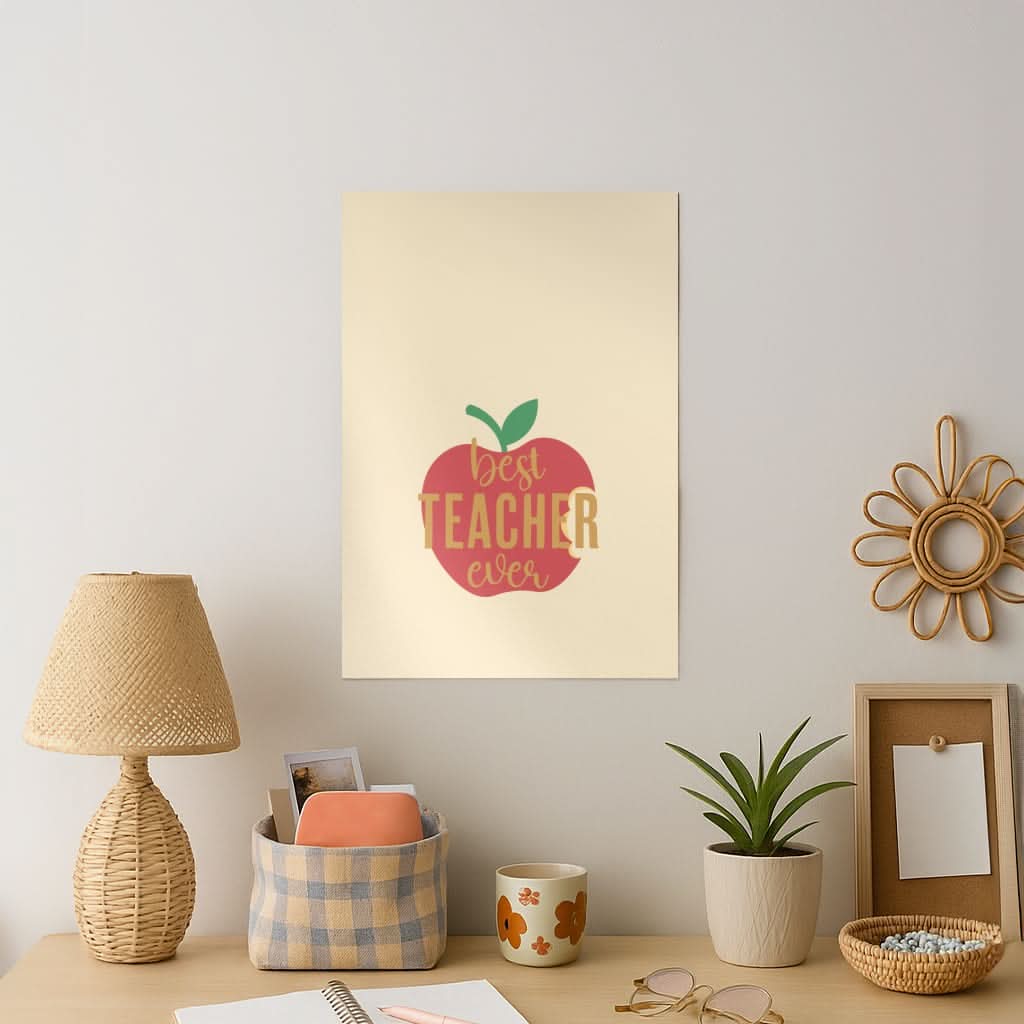 Apple Best Teacher Ever Art Print