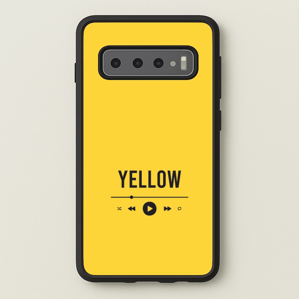 Yellow Music Player Galaxy S10 Case