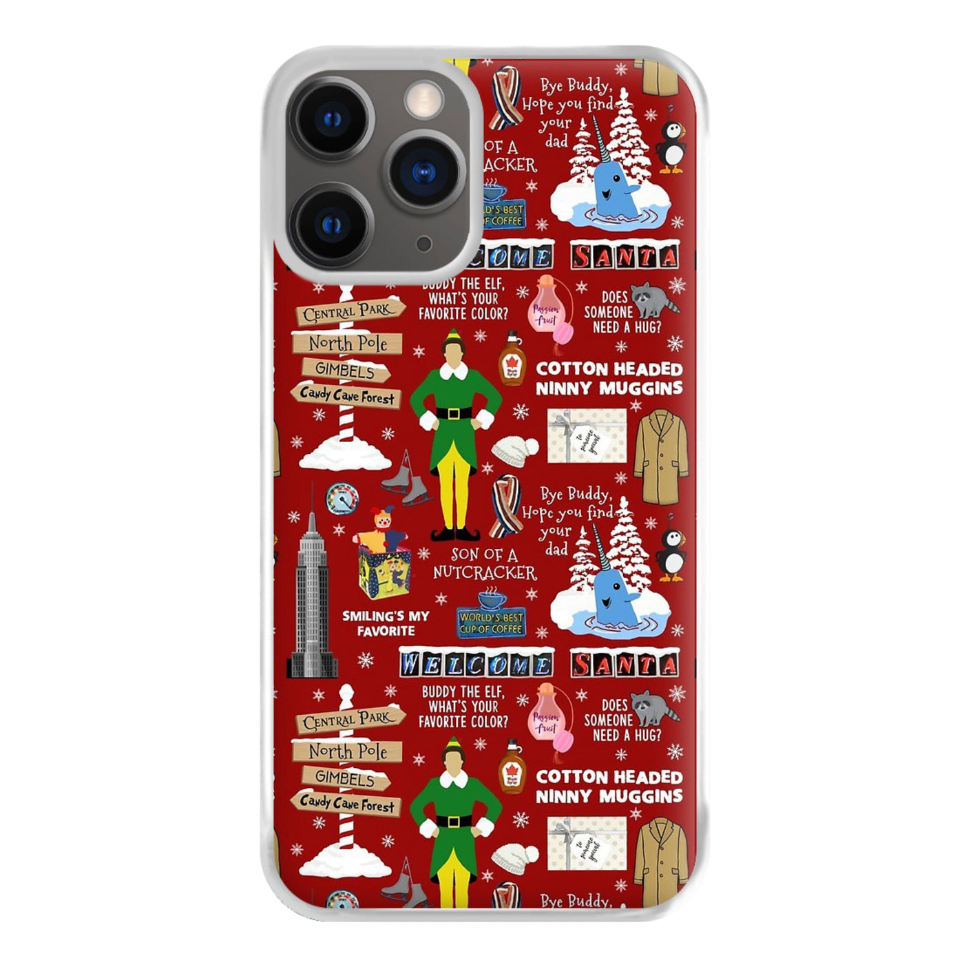 Red Buddy The Elf Pattern Phone Case
