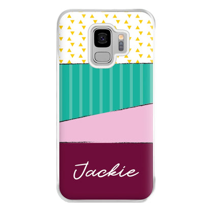 Geometric Patterns Personalised Name Galaxy S9 Plus Case