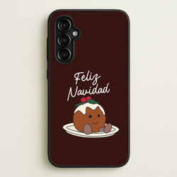 Christmas Pudding Plush Galaxy A54 Case