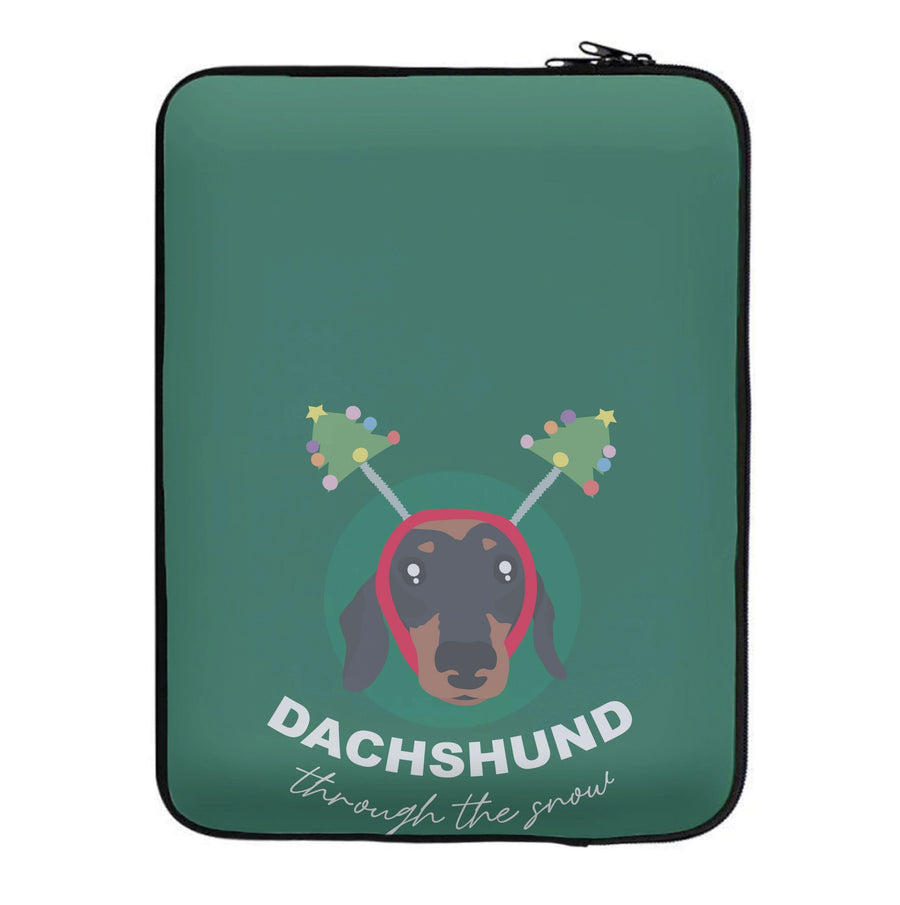 Dachshund Through The Snow Laptop Sleeve