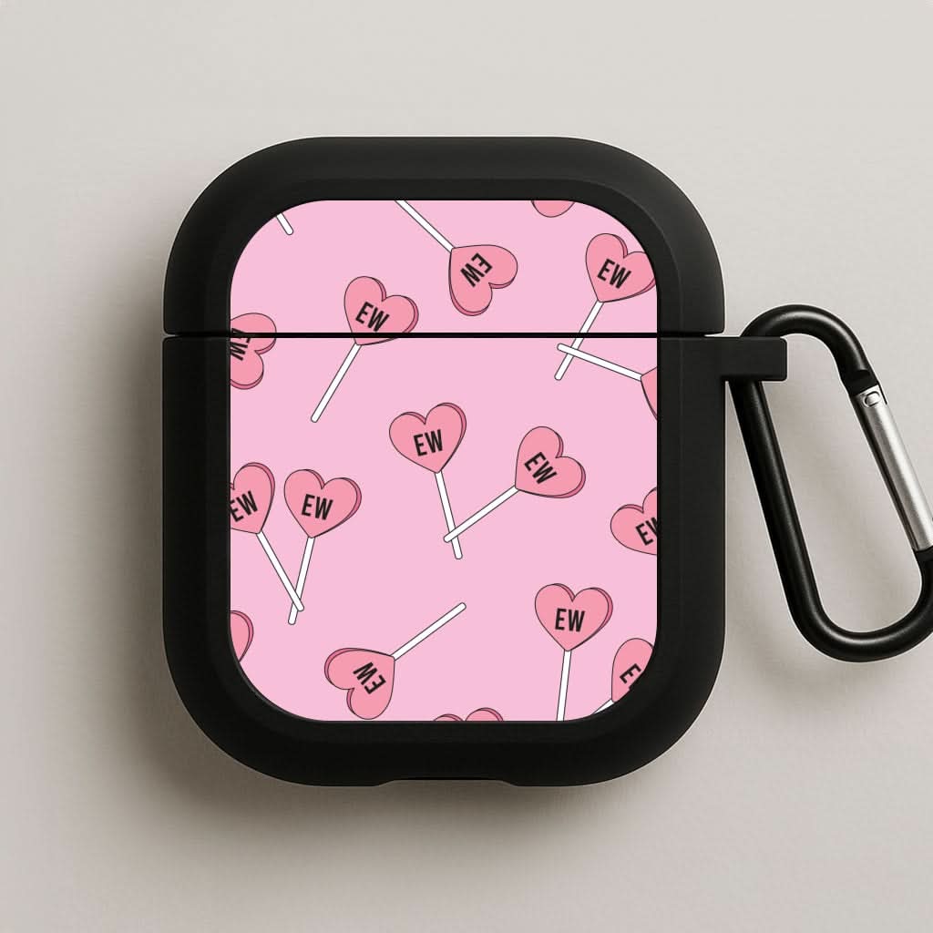 Ew Love Heart Lolipops Pattern AirPods Case