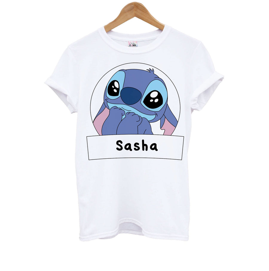 Personalised Cute Blue Alien  Kids T-Shirt