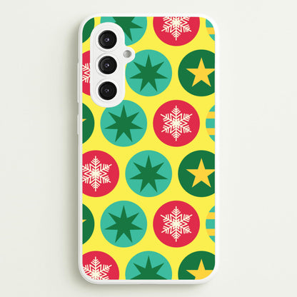 Colourful Abstract Baubles Christmas Pattern Galaxy S23FE Case