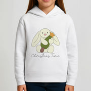 Christmas Bunny Stars Plush Kids Hoodie 3