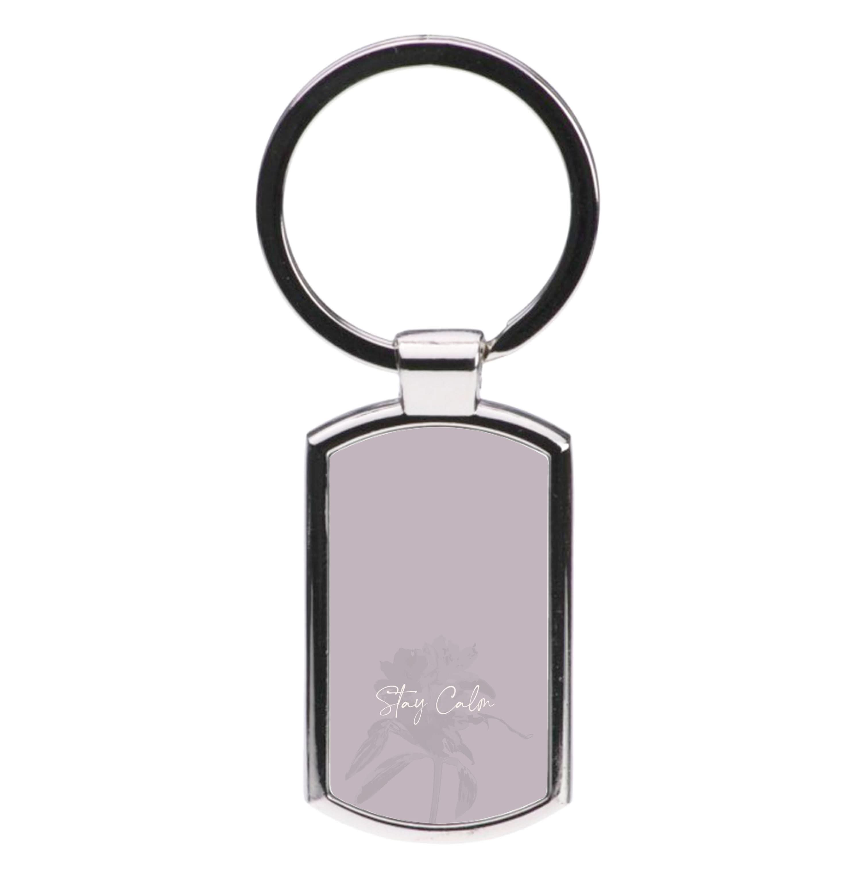 Mauve Stay Calm Luxury Keyring