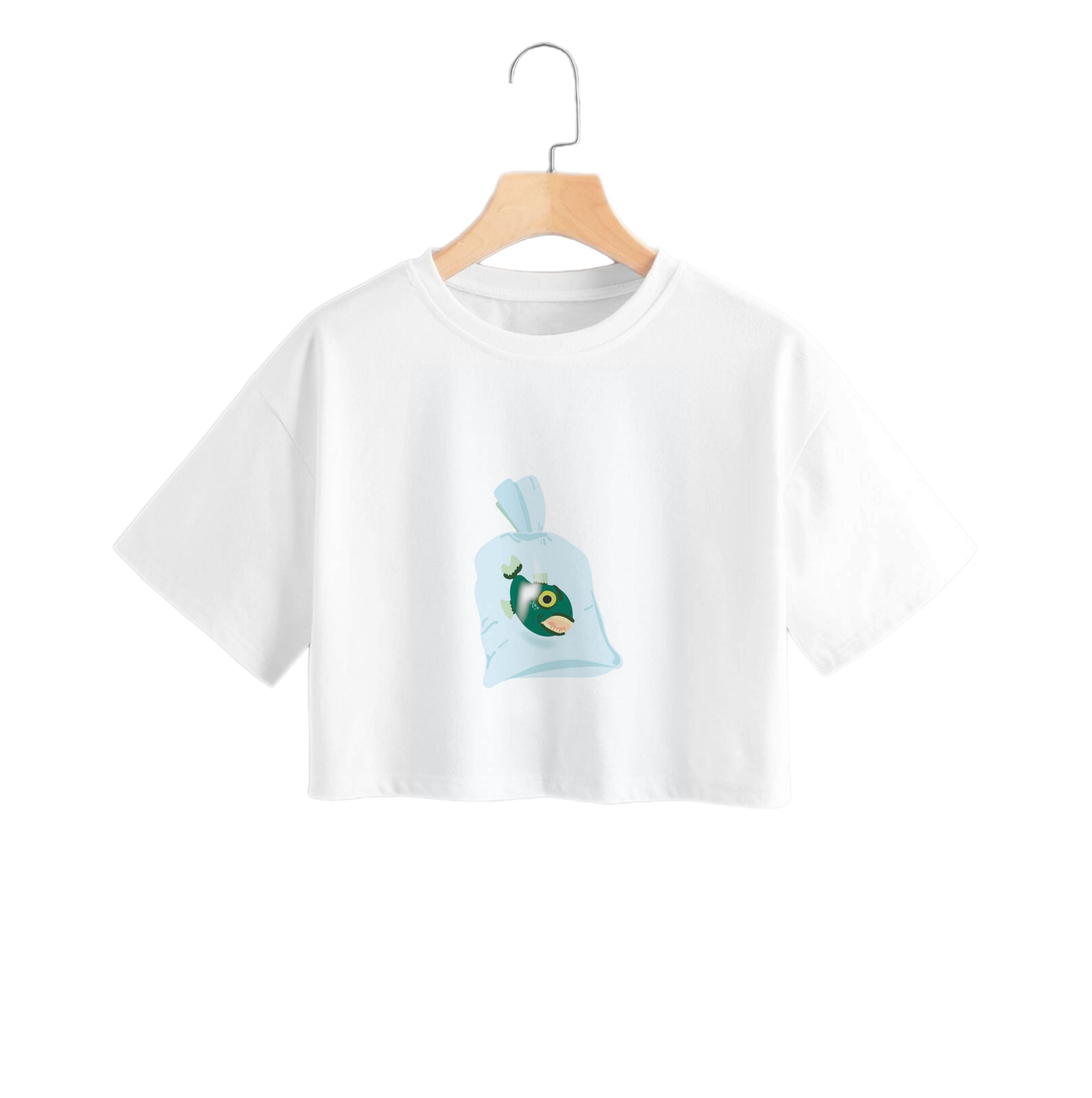 Fish In A Bag Wednesday Crop Top