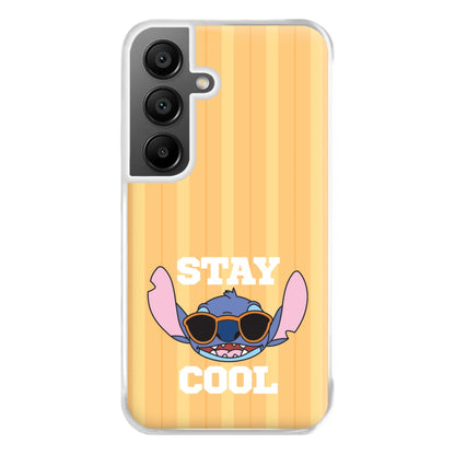 Stay Cool Blue Alien Galaxy A56 Case
