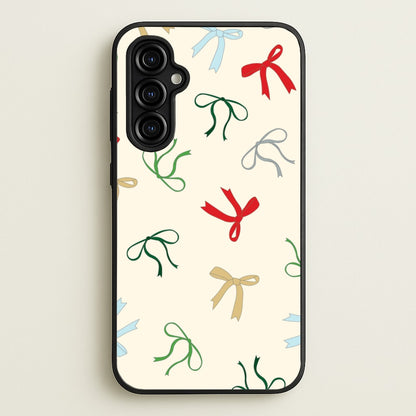 Coquette Christmas Bows Pattern Galaxy A54 Case