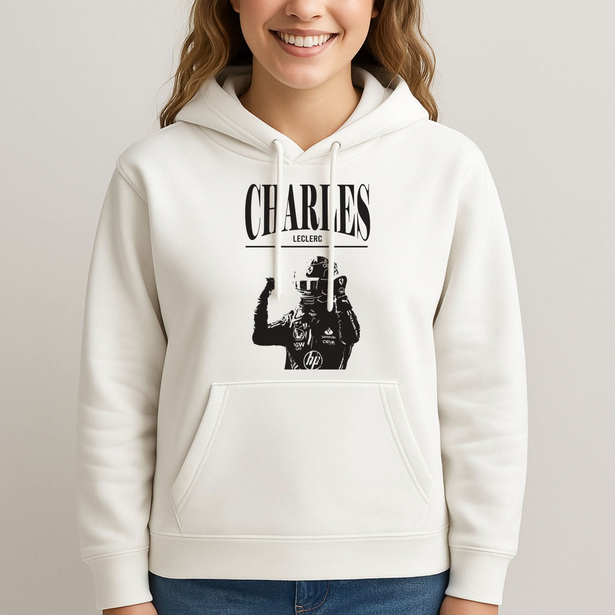 Charles Red And Gold Womans Hooded Sweatshirt