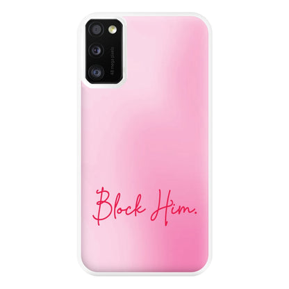 Block Him Pink Gradient Galaxy A41 Case