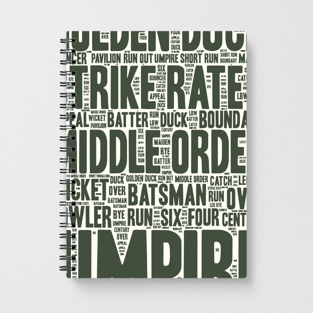 Cricket Wordscape Notebook