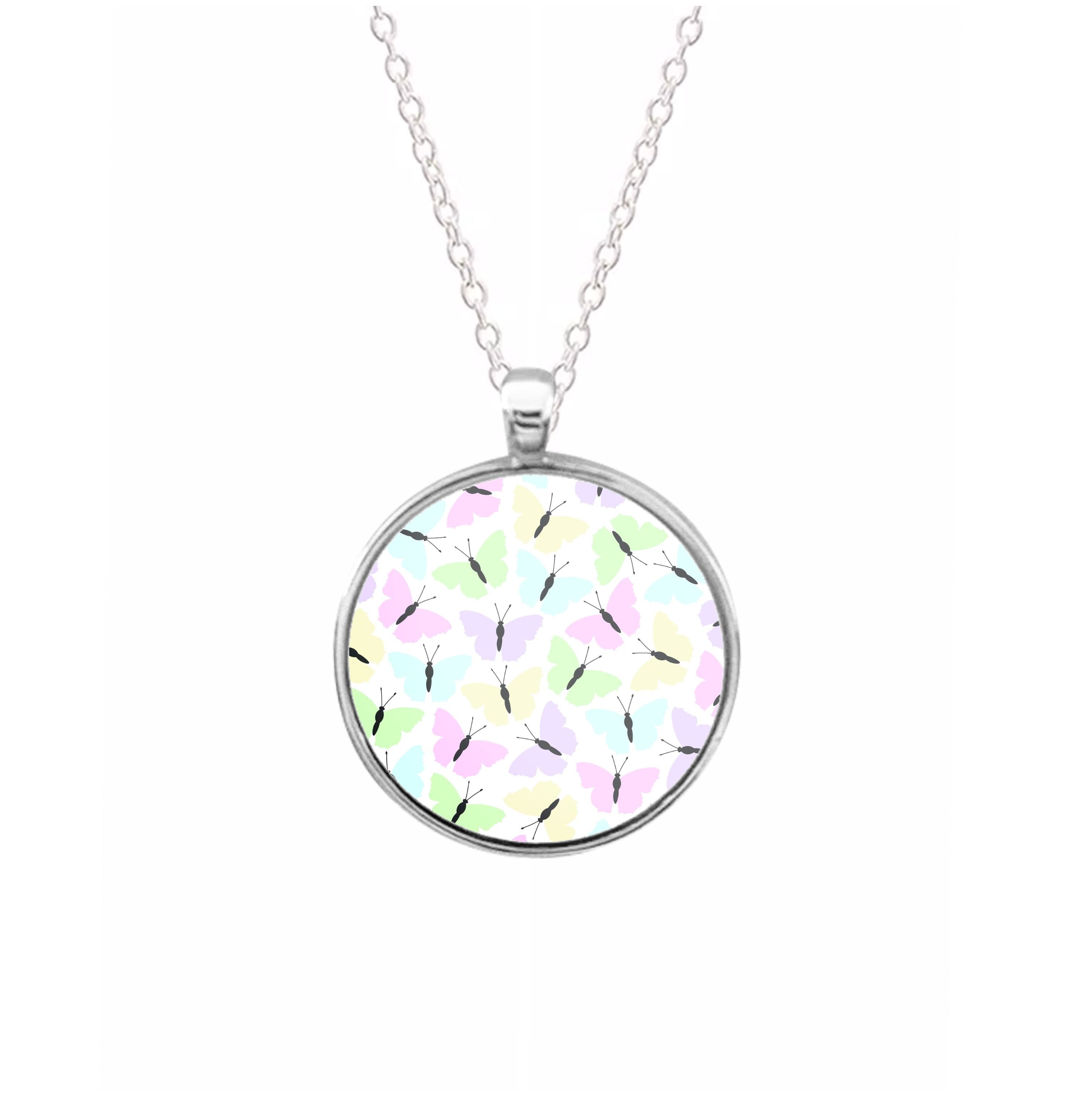 Multi Coloured Butterfly - Butterfly Patterns Necklace