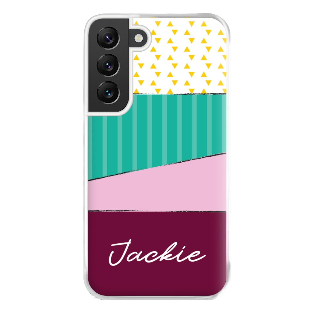 Geometric Patterns Personalised Name Galaxy S22 Plus Case