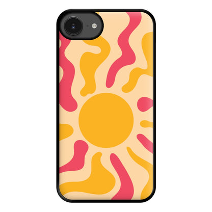 Yellow And Pink Abstract Sun iPhone 16e Case