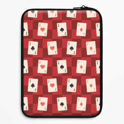 Card Deck Checkered Pattern  Universal Laptop Sleeve