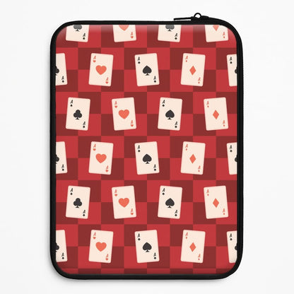 Card Deck Checkered Pattern  Universal Laptop Sleeve