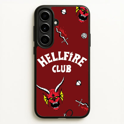 Hellfire Club Icons Collage Red Galaxy A56 Case