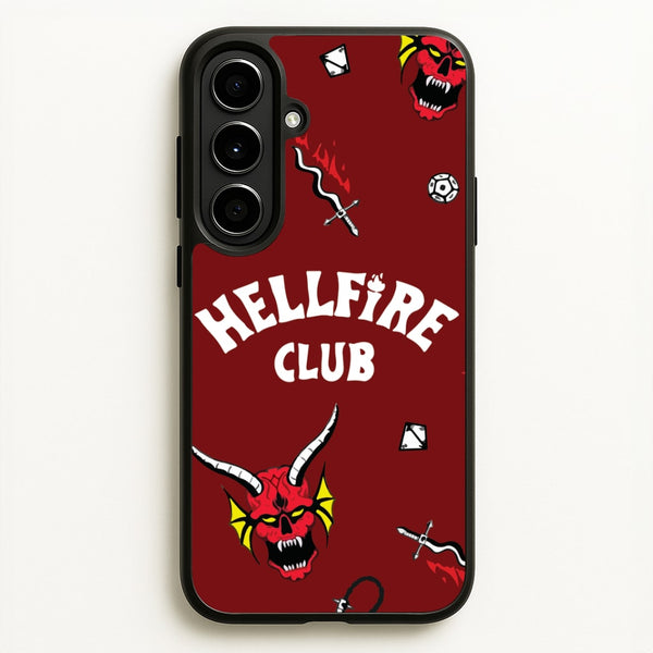 Hellfire Club Icons Collage Red Galaxy A56 Case