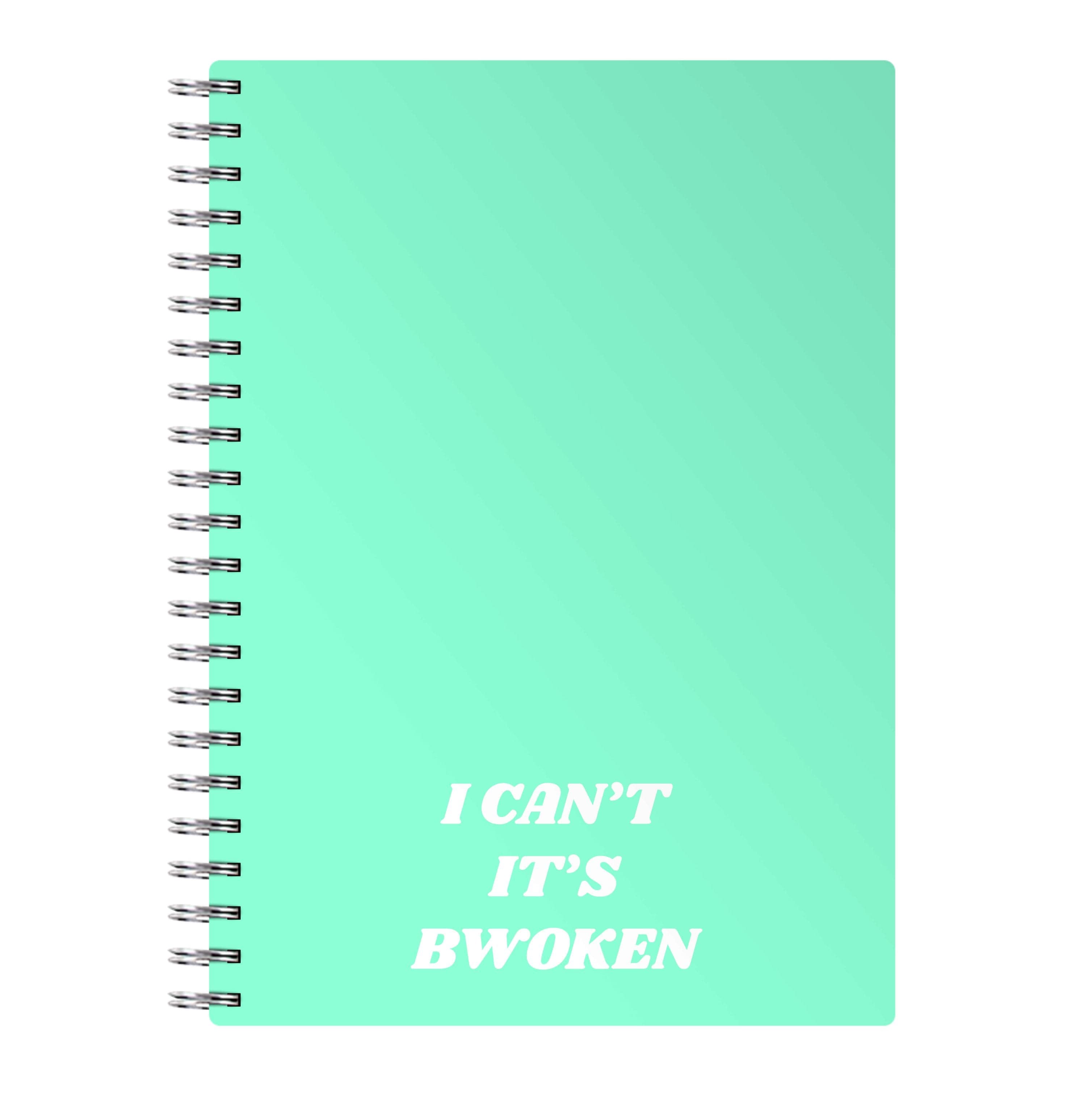 I Can't It's Bwoken Notebook