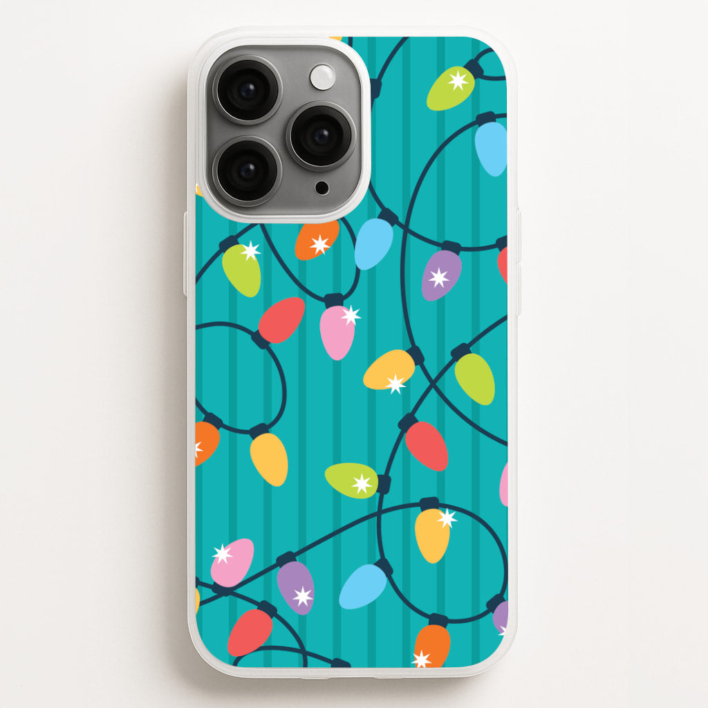 Funky Christmas Lights Pattern iPhone 16 Pro Max Case