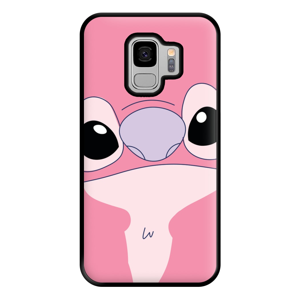 Cute Pink Alien Face Galaxy S9 Case