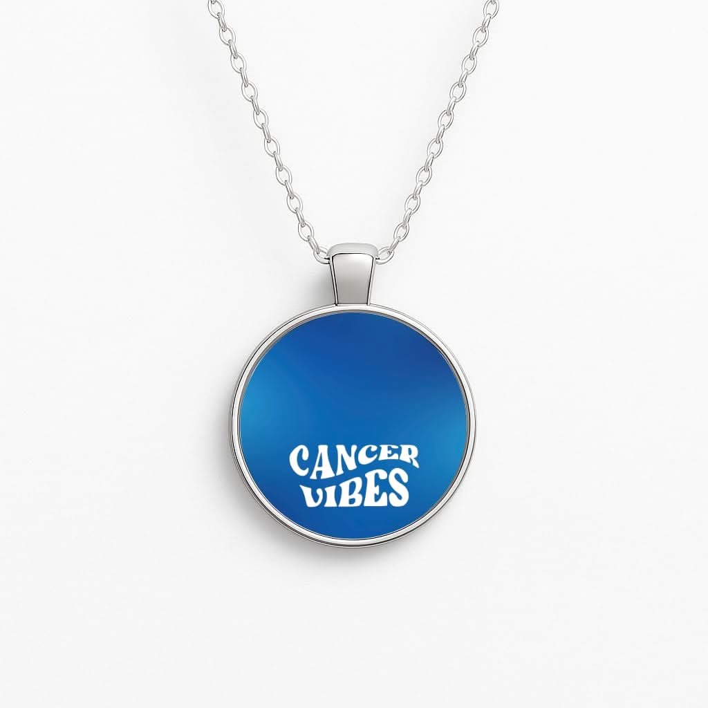 Cancer Vibes Gradient Zodiac Circle Necklace