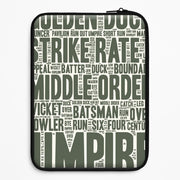 Cricket Wordscape Laptop Sleeve 1
