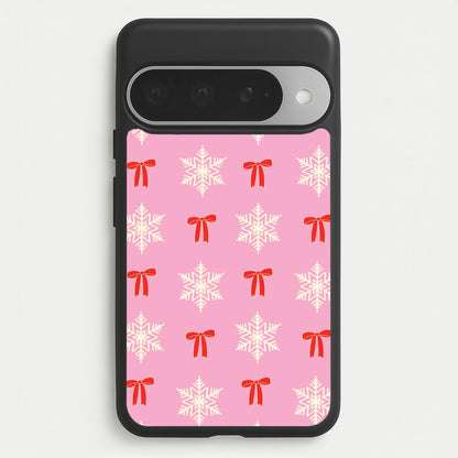 Coquette Bows And Snowflakes Pattern Google Pixel 10 Pro XL Case