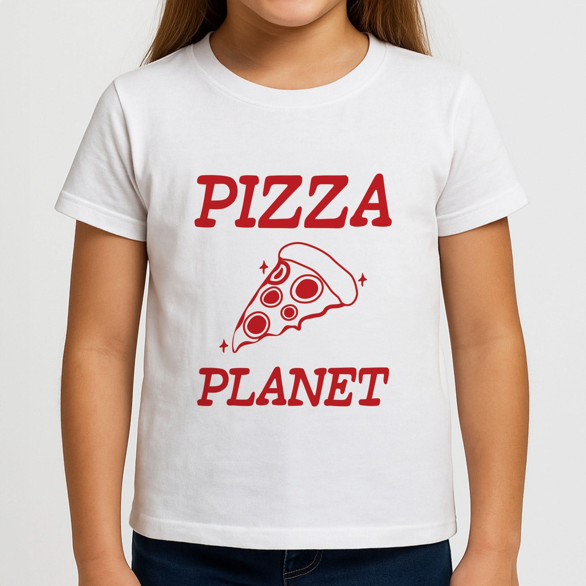 Retro Pizza Planet  Girls T-Shirt