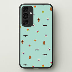 Minature Halloween Cartoons Pattern Galaxy A15 Case