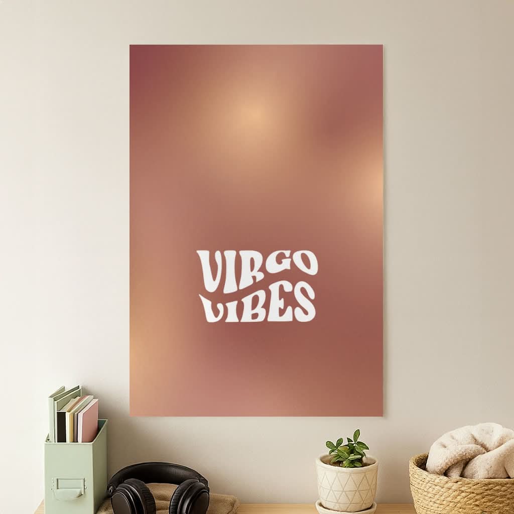 Virgo Vibes Gradient Zodiac Poster